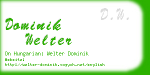 dominik welter business card